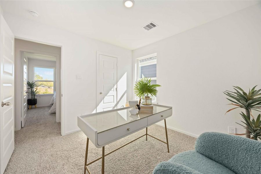 Furnished interior view inside a new home in Mansfield Estates, Houston (Image 23). Furnished interior view inside a new home in Mansfield Estates, Houston (Image 23).