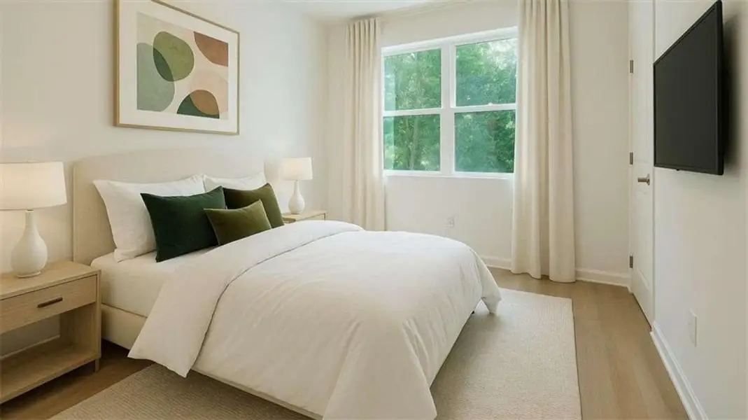 Furnished interior view inside a new home in Townes at Asbury, Hapeville (Image 3).