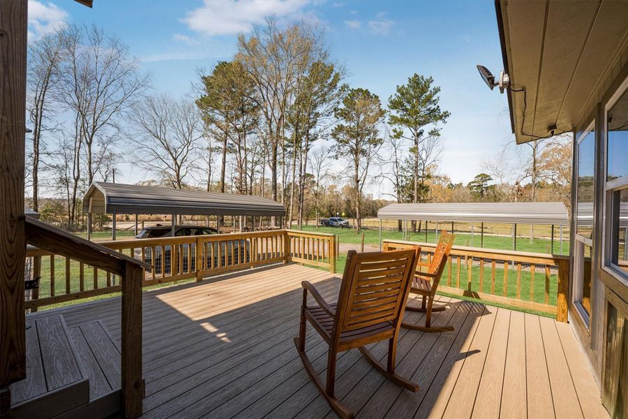 Exterior details and patio area of a home in , Coldspring (Image 21).