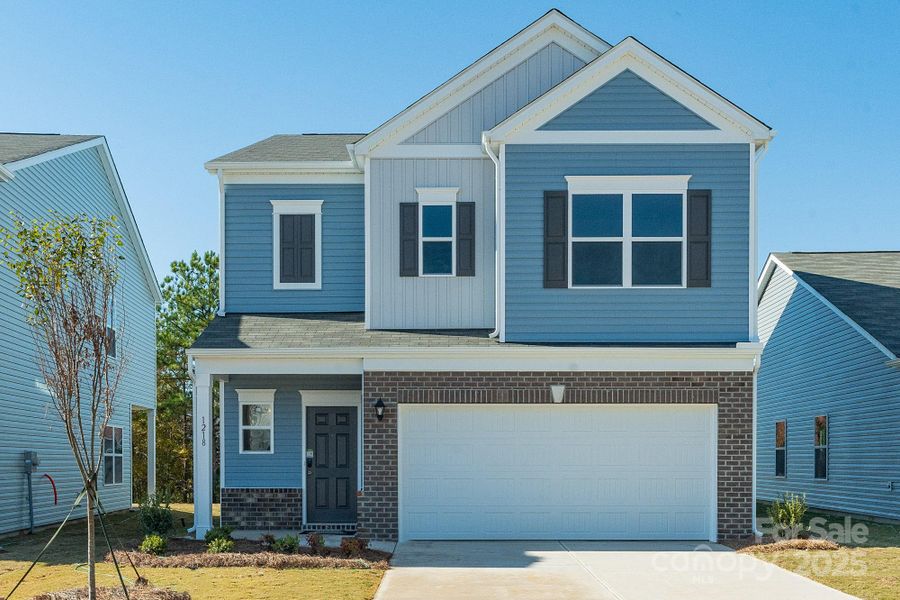 Front exterior of a new home in Country Club Village, Salisbury, NC, highlighting curb appeal (Image 1). Front exterior of a new home in Country Club Village, Salisbury, NC, highlighting curb appeal (Image 1).