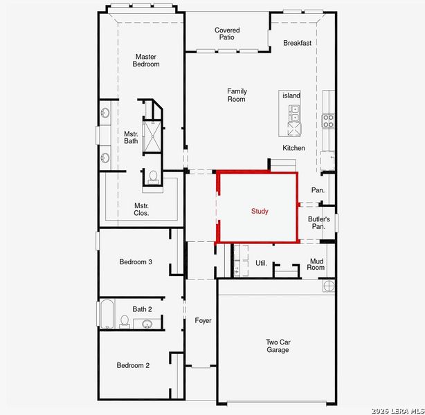 2D floor plan layout of this home in The Parklands, Schertz, TX (Image 4). 2D floor plan layout of this home in The Parklands, Schertz, TX (Image 4).