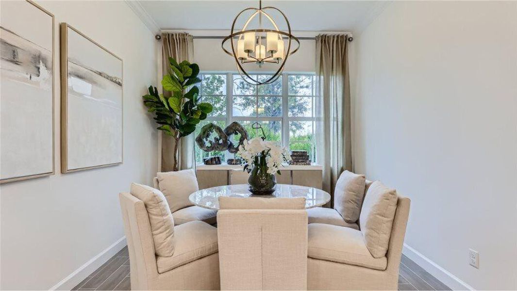 Furnished interior view inside a new home in Arden: The Waterford Collection, Loxahatchee (Image 3). Furnished interior view inside a new home in Arden: The Waterford Collection, Loxahatchee (Image 3).