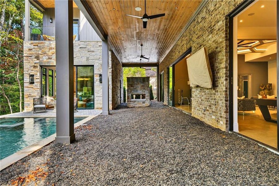Exterior details and patio area of a home in , Atlanta (Image 32).