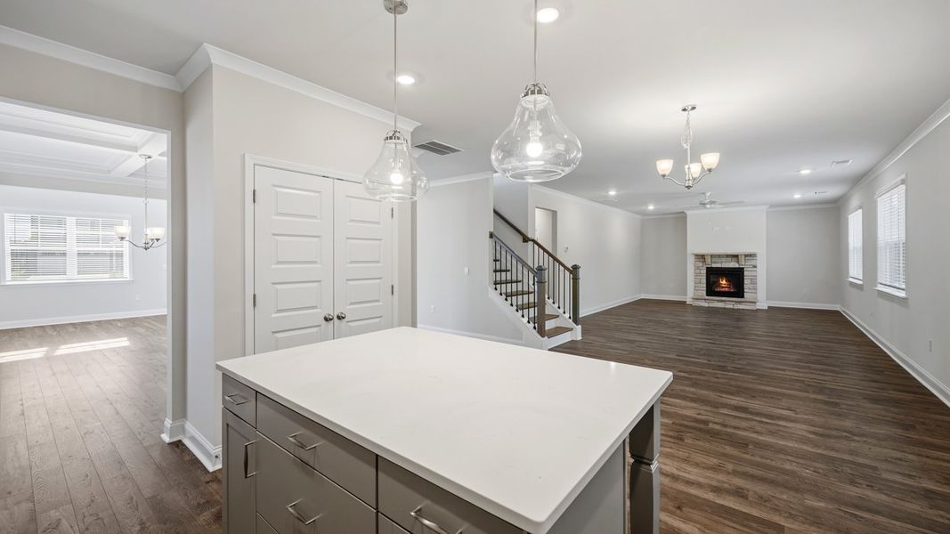 Furnished interior view inside a new home in Heritage Pointe, Senoia (Image 6).