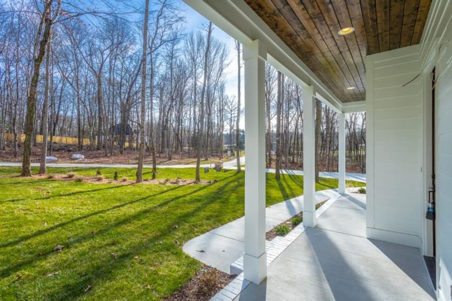 Representative exterior details of a home built from the Carolina A by Riverstone Construction, LLC in Jasper Highlands, Guild (Image 3).