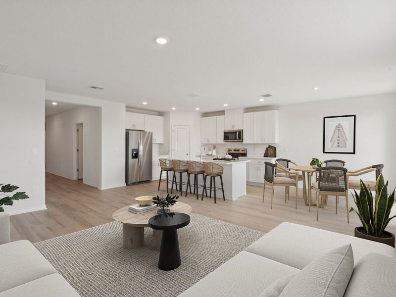 Furnished interior view inside a new home in Hilltop Vistas, Dade City (Image 5).