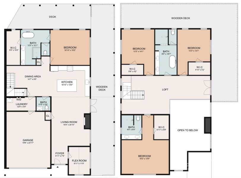 2D floor plan layout of this home in , Arden, NC (Image 4). 2D floor plan layout of this home in , Arden, NC (Image 4).