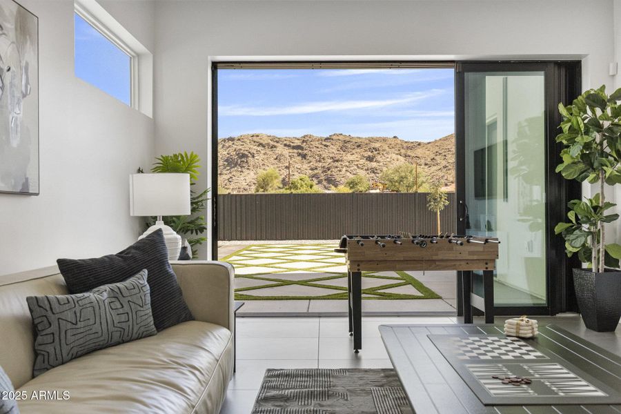 Telescoping Door at Bonus Room