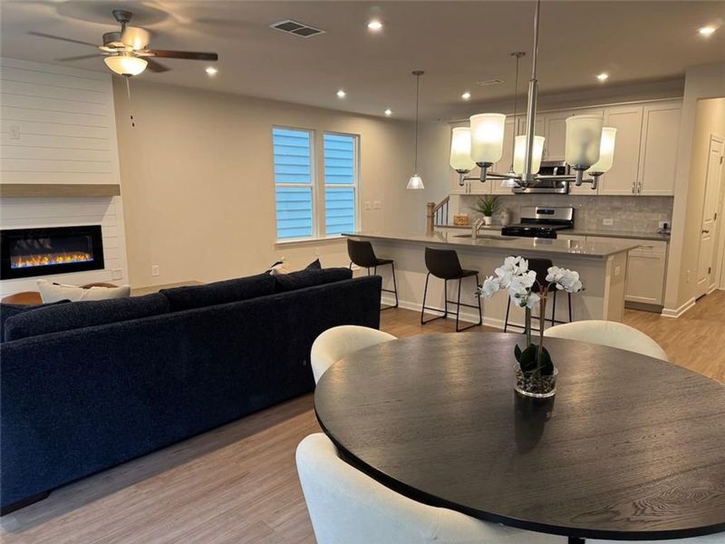 Furnished interior view inside a new home in The Village at Shallowford, Kennesaw (Image 18). Furnished interior view inside a new home in The Village at Shallowford, Kennesaw (Image 18).