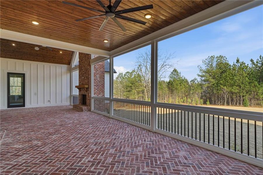 Exterior details and patio area of a home in , White (Image 44). Exterior details and patio area of a home in , White (Image 44).