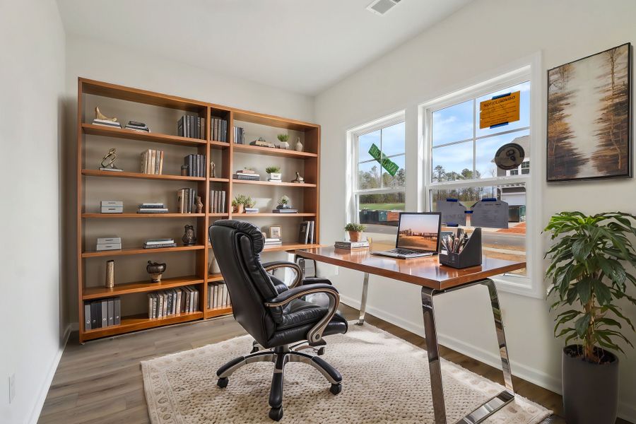 Representative furnished interior of a home built from the Porter II by Great Southern Homes in Cottages at Roofs Pond, West Columbia (Image 52).