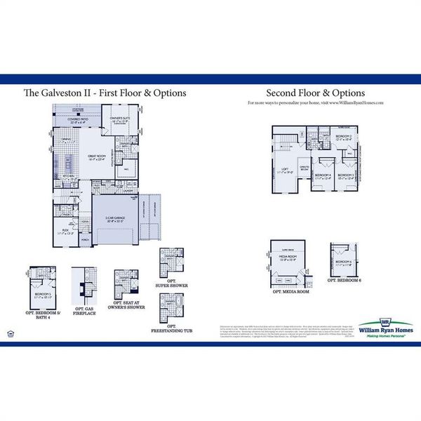 The Galveston II Floorplan Options