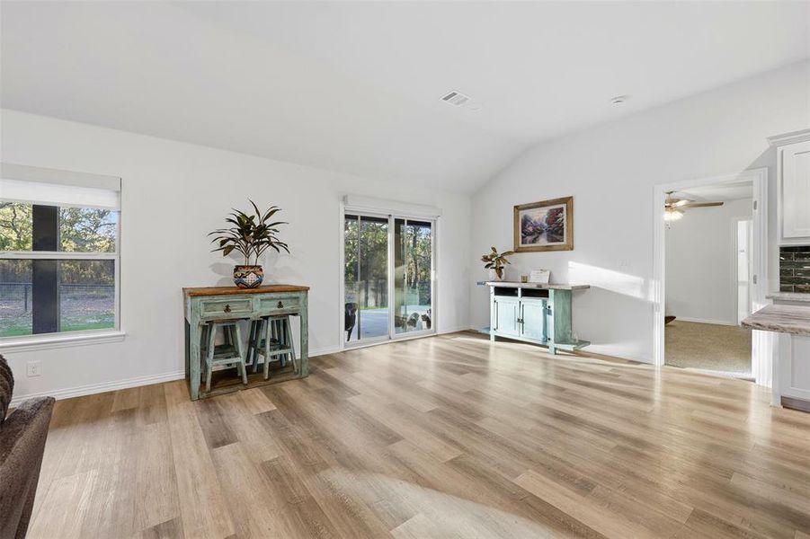 Dining Area shown with no table (actual)