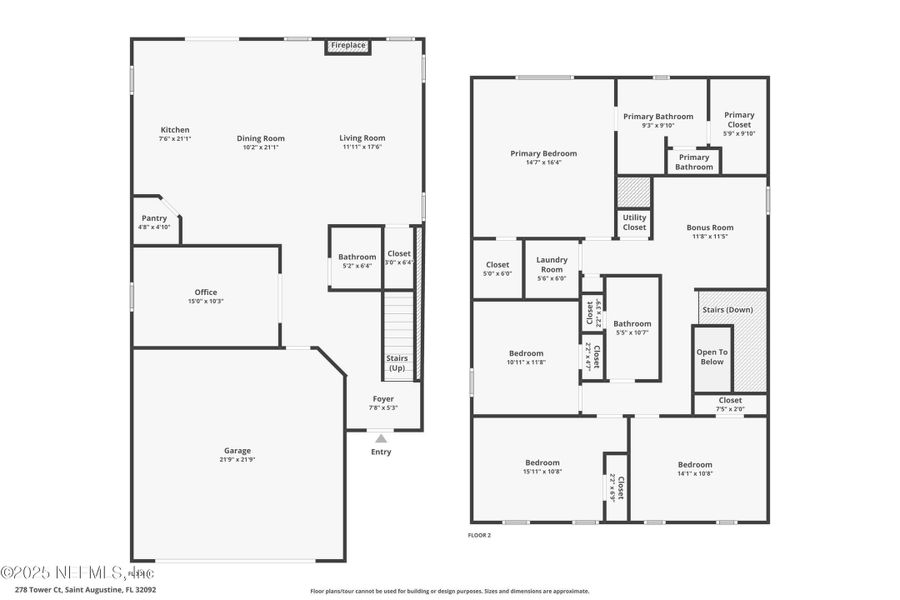 2D floor plan layout of this home in , St. Augustine, FL (Image 3).