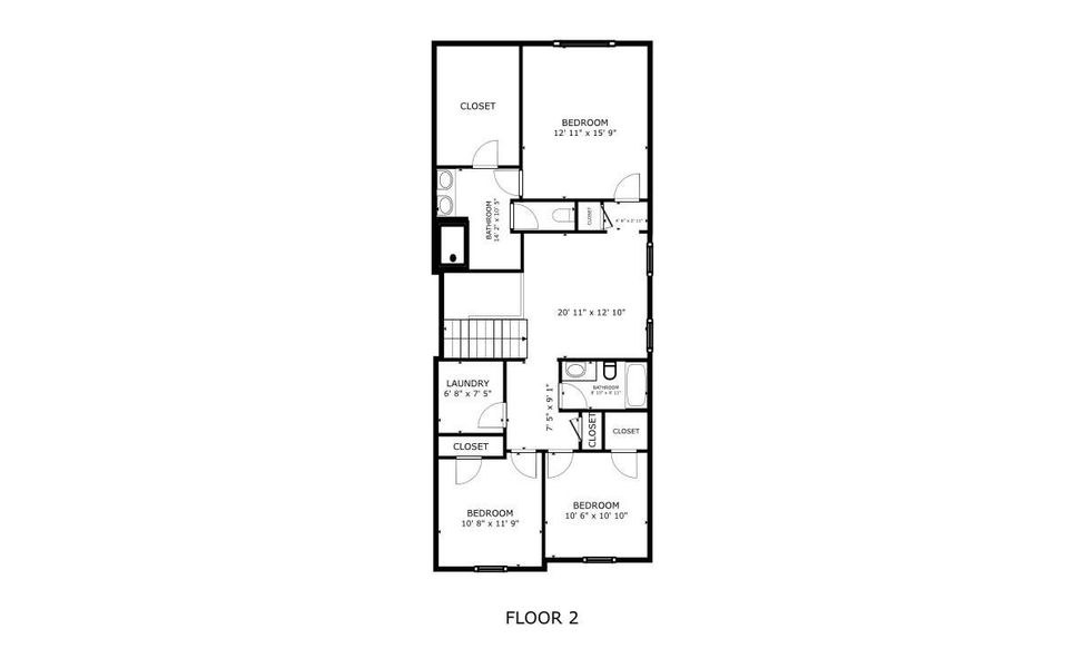 2D floor plan layout of this home in , Houston, TX (Image 6).