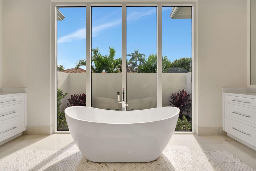 Furnished interior view inside a new home in , Palm Beach Gardens (Image 42).