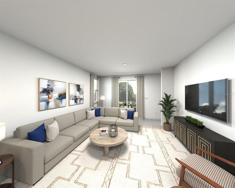 Furnished interior view inside a new home in Ridgehaven - Villas, Ormond Beach (Image 4).