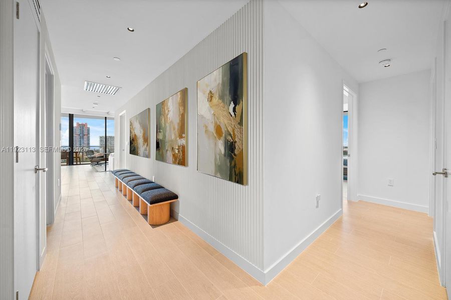 Furnished interior view inside a new home in Five Park, Miami Beach (Image 4). Furnished interior view inside a new home in Five Park, Miami Beach (Image 4).