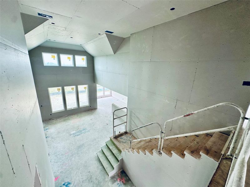From 2nd floor landing to Family Room