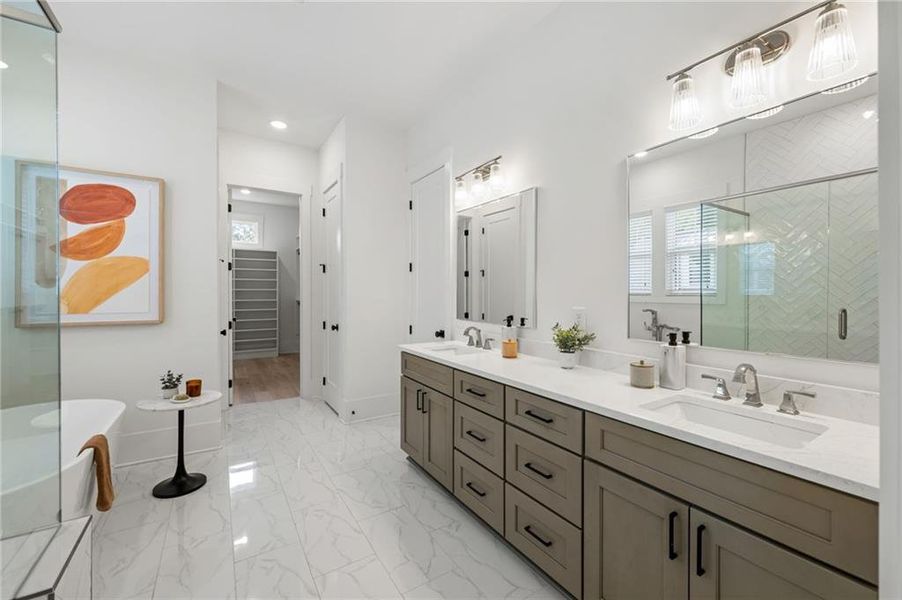 Furnished interior view inside a new home in , Atlanta (Image 34).
