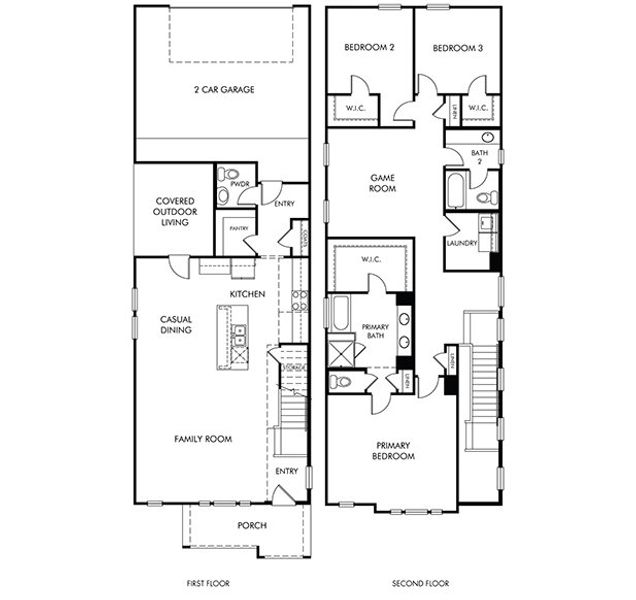 2D floor plan layout of this home in Oak Ridge Park, Corinth, TX (Image 3).