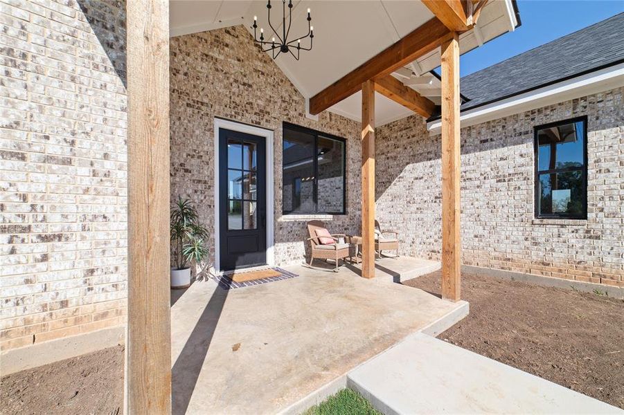 Exterior details and patio area of a home in , Brownwood (Image 28).