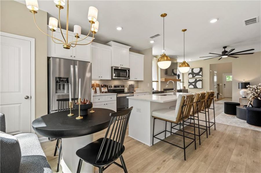 Furnished interior view inside a new home in Enclave at Evergreen, Fairburn (Image 39).