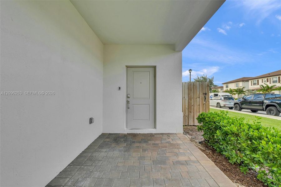 Exterior details and patio area of a home in , Homestead (Image 4). Exterior details and patio area of a home in , Homestead (Image 4).