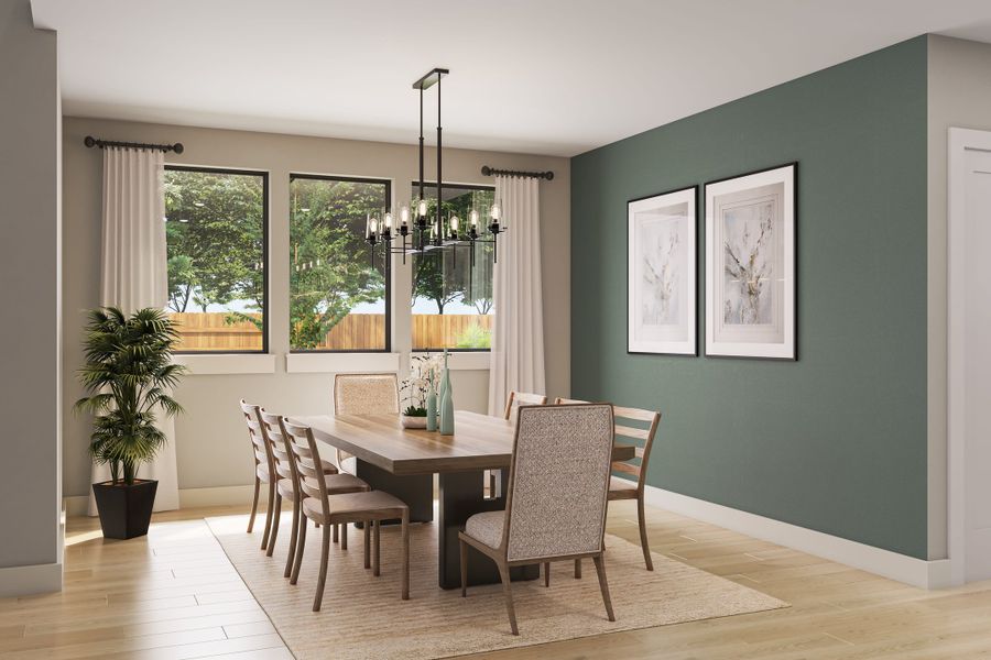 Representative furnished interior of a home built from the Camden by Tri Pointe Homes in The Estates at James Lane, Fulshear (Image 10).