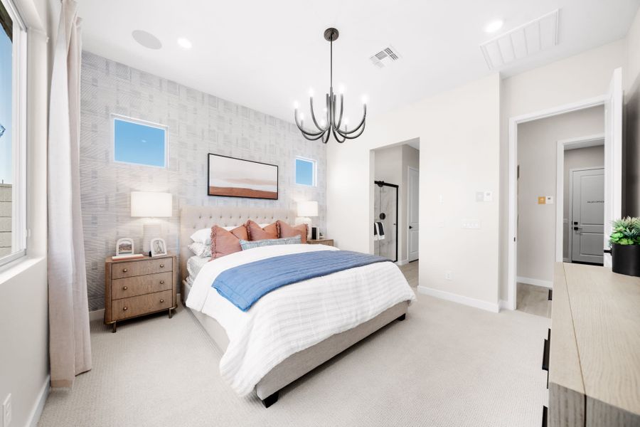 Primary Bedroom | Gemini Model Home | Rialta | New homes in Mesa, Arizona | Landsea Homes