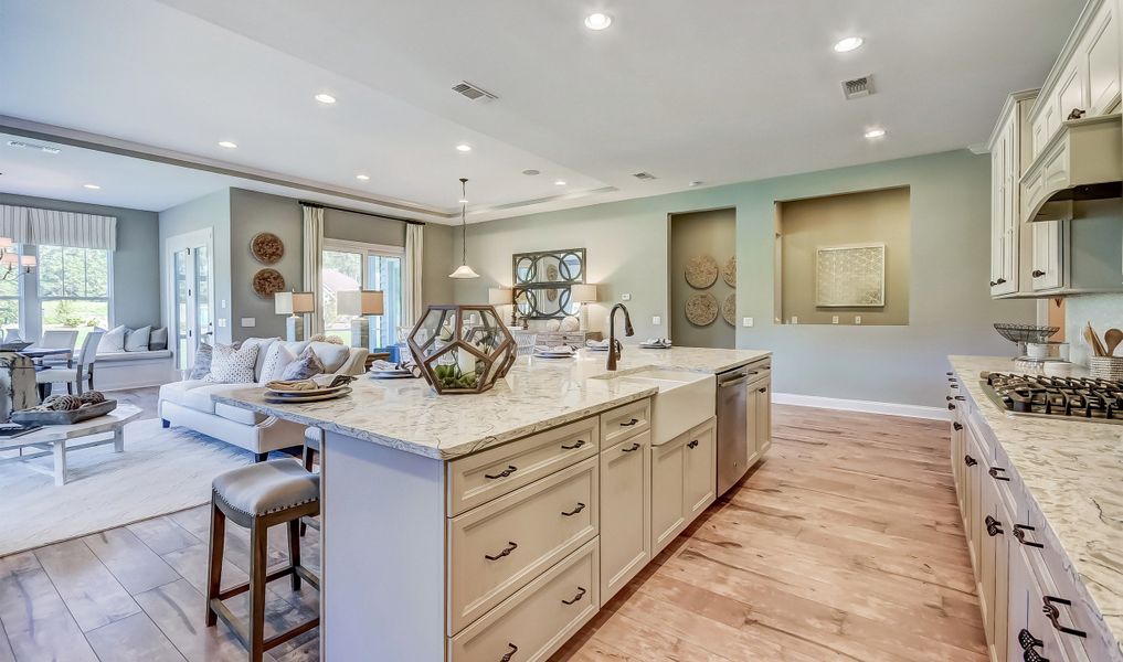 Kitchen with ample cabinet space