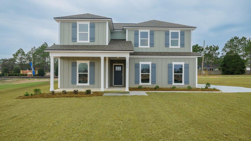 Representative exterior photo of a completed home built from the Plan by D.R. Horton in Greystone, Crawfordville, FL (Image 1). Representative exterior photo of a completed home built from the Plan by D.R. Horton in Greystone, Crawfordville, FL (Image 1).