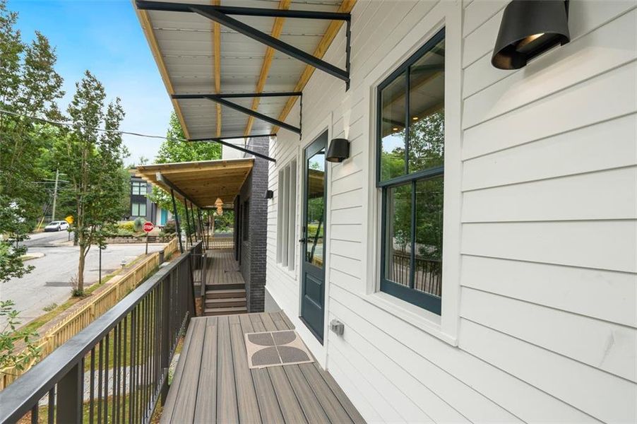Exterior details and patio area of a home in , Atlanta (Image 28).