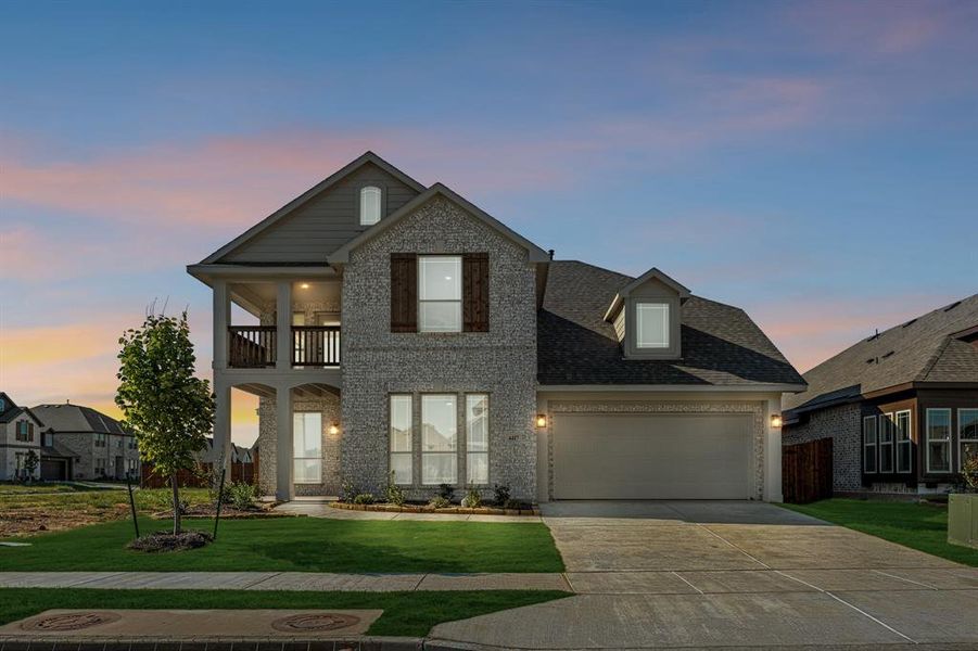 Front exterior of a new home in Hulen Trails Classic 50, Fort Worth, TX, highlighting curb appeal (Image 25). Front exterior of a new home in Hulen Trails Classic 50, Fort Worth, TX, highlighting curb appeal (Image 25).