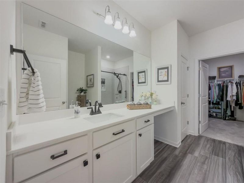 Furnished interior view inside a new home in Bentwater, Hoschton (Image 17). Furnished interior view inside a new home in Bentwater, Hoschton (Image 17).