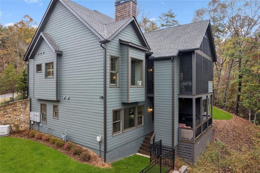 Exterior details and patio area of a home in , Dahlonega (Image 24).