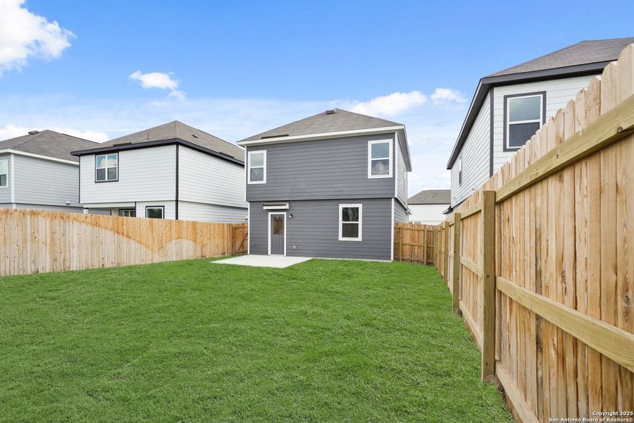 Exterior details and patio area of a home in Melissa Ranch, San Antonio (Image 19). Exterior details and patio area of a home in Melissa Ranch, San Antonio (Image 19).