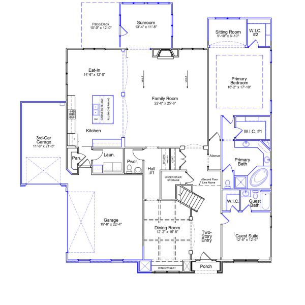 2D floor plan layout of this home in Suter Estates, Easley, SC (Image 2).