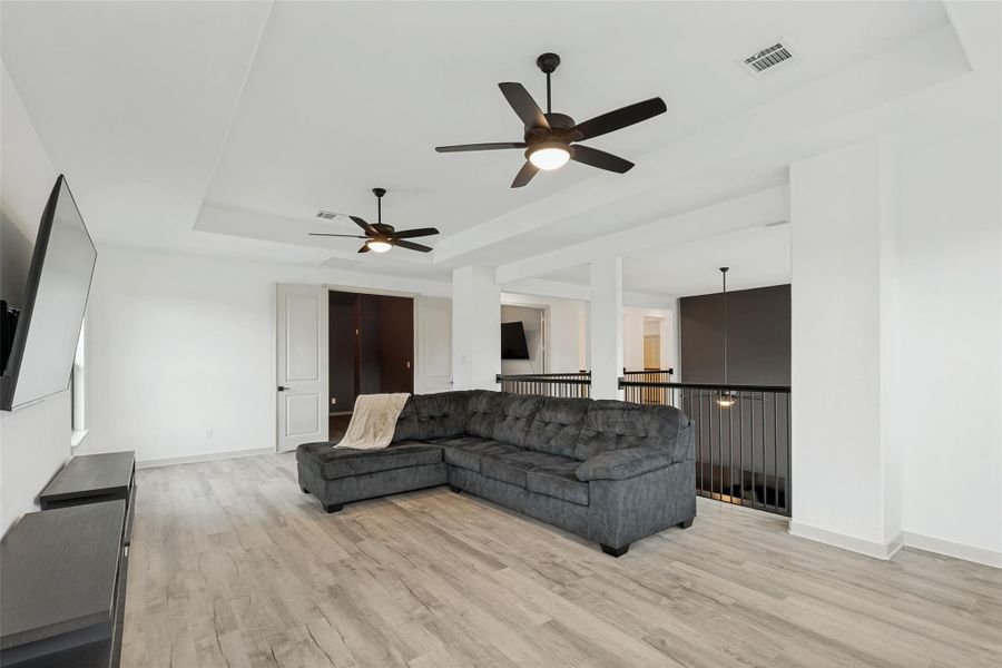 View of the gameroom/loft