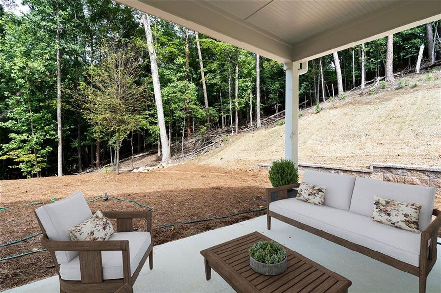 Exterior details and patio area of a home in , Waleska (Image 2).