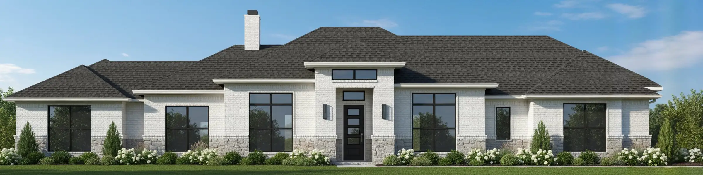 Representative exterior photo of a completed home built from the The Baytown by Kenmark Homes in Cotten Creek, Azle, TX (Image 2). Representative exterior photo of a completed home built from the The Baytown by Kenmark Homes in Cotten Creek, Azle, TX (Image 2).