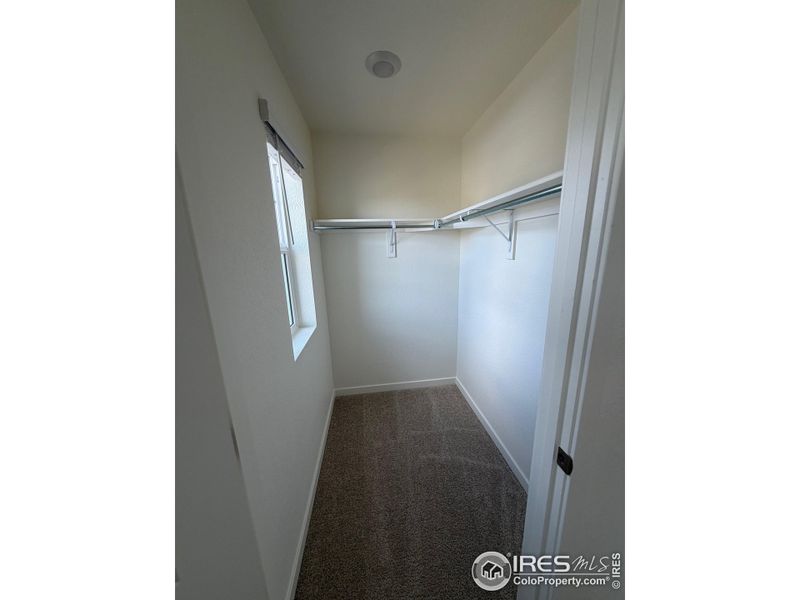 Bedroom closet with window Bedroom closet with window