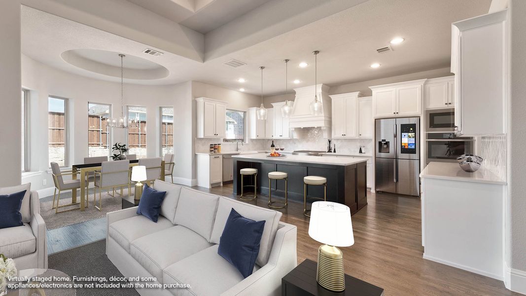 Representative furnished interior of a home built from the 625A by Britton Homes in Star Trail, Prosper (Image 4).