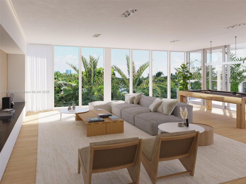 Furnished interior view inside a new home in , Bay Harbor Islands (Image 5). Furnished interior view inside a new home in , Bay Harbor Islands (Image 5).