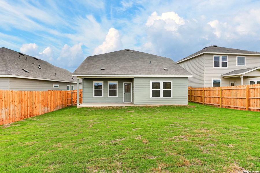 Exterior details and patio area of a home in The Wilder, Adkins (Image 3).