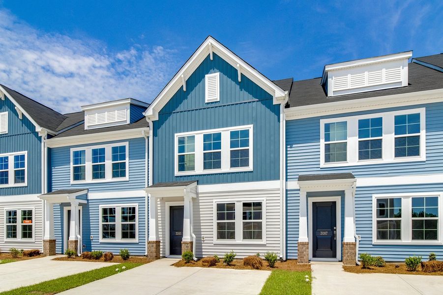 Front exterior of a new home in Astoria, Columbia, SC, highlighting curb appeal (Image 20).