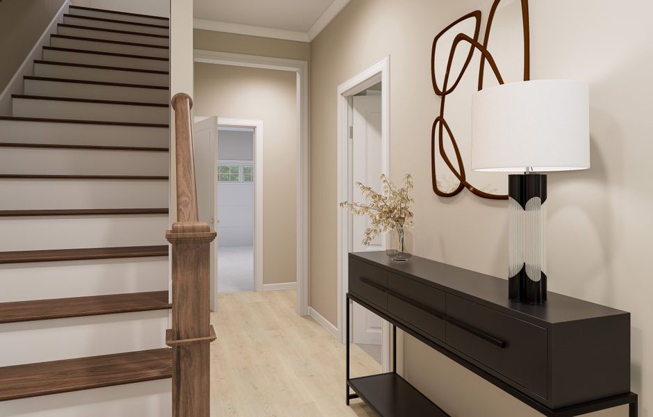 Furnished interior view inside a new home in Silverstone, Knightdale (Image 13).