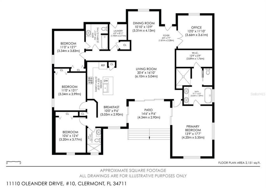2D floor plan layout of this home in , Clermont, FL (Image 5).