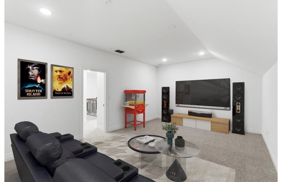 Representative furnished interior of a home built from the Hillsboro by Pulte Homes in Corley Farms, Boerne (Image 6).