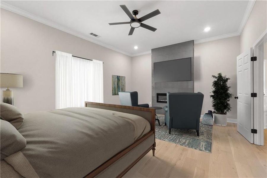 Furnished interior view inside a new home in , Fairburn (Image 10).